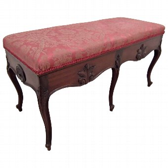 Late Victorian Mahogany Duet Stool
