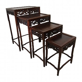 Chinese Rosewood Quartetto Nest of Tables