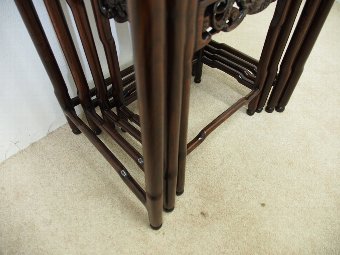 Antique Chinese Rosewood Quartetto Nest of Tables