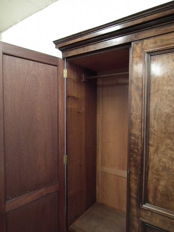 Antique Late Georgian Mahogany 3 Door Wardrobe