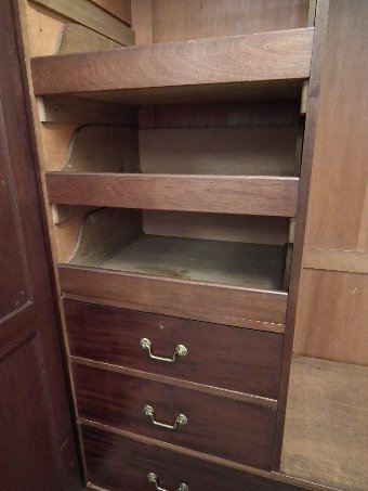 Antique Late Georgian Mahogany 3 Door Wardrobe