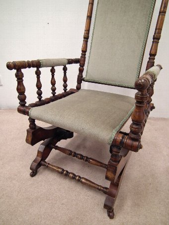 Antique American Beech Rocking Chair