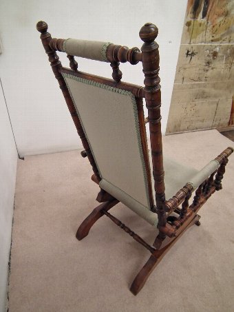 Antique American Beech Rocking Chair