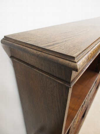 Antique Edwardian Solid Oak Open Bookcase