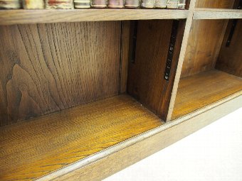 Antique Edwardian Solid Oak Open Bookcase