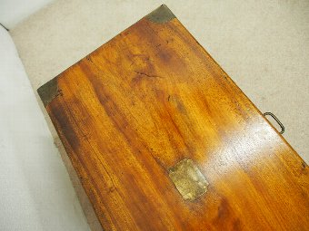 Antique Victorian Military Camphor Wood Trunk