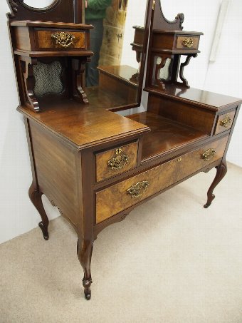 Antique Red Walnut Louis XV Style Dressing Table