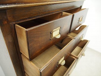 Antique Edwardian Oak Filing Cabinet