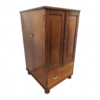 Victorian Teak Colonial Campaign Cabinet