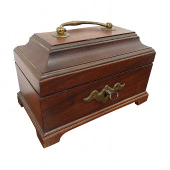 George III Mahogany Tea Caddy