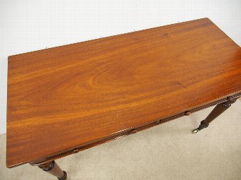 Antique Victorian Mahogany 2 Drawer Side Table