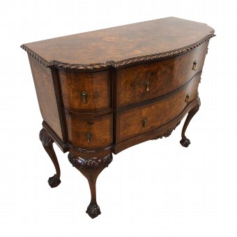 George II Style Walnut and Burr Walnut Sideboard