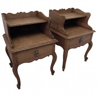 Pair of Solid Oak 2 Tier Lockers