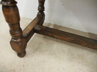 Antique Jacobean Style Oak Long Stool
