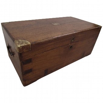 Brass Bound Solid Camphor Campaign Chest