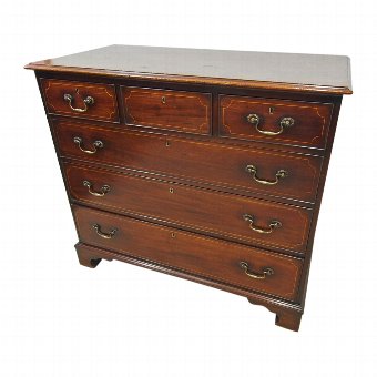 George III Inlaid Mahogany Chest of Drawers