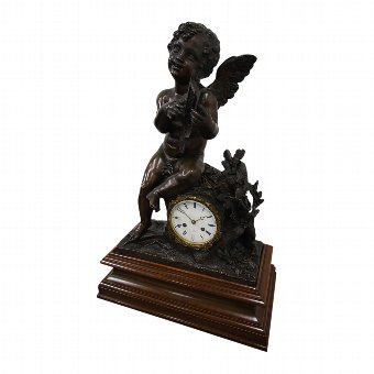 French Bronze Mantel Clock