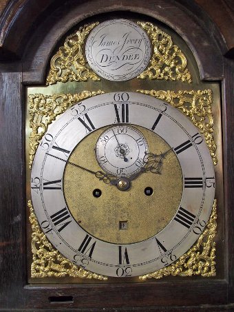 Antique George III Oak Grandfather Clock by James Ivory, Dundee