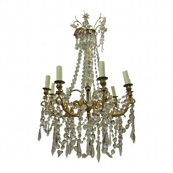 French Crystal and Ormolu Chandelier