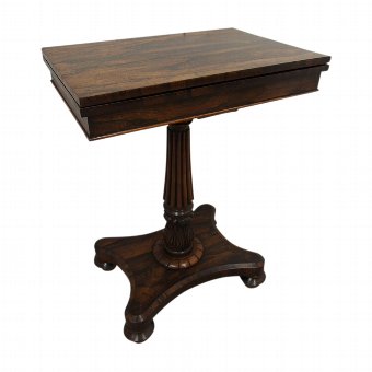 Antique Regency Fold Over Games Table