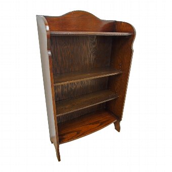 Edwardian Oak Open Bookcase