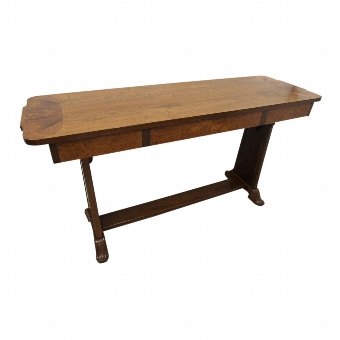 Whytock and Reid Figured Walnut Side / Library Table