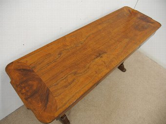 Antique Whytock and Reid Figured Walnut Side / Library Table