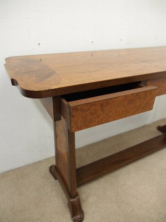 Antique Whytock and Reid Figured Walnut Side / Library Table