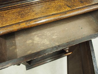 Antique Flemish Carved Oak Cabinet Bookcase