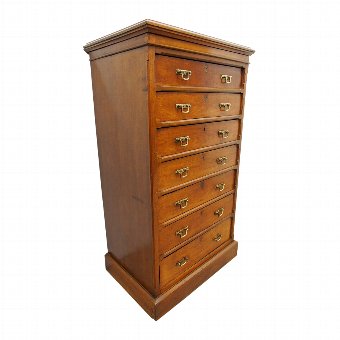 Arts and Crafts Walnut Wellington Chest