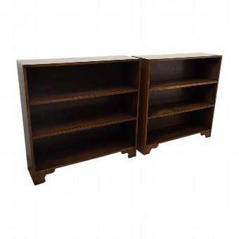 Pair of Mahogany Open Bookcases