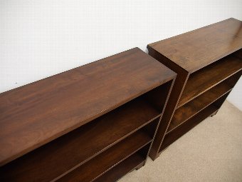 Antique Pair of Mahogany Open Bookcases