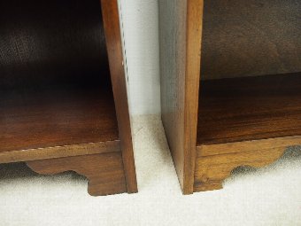 Antique Pair of Mahogany Open Bookcases