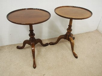 Antique Pair of Georgian Style Mahogany Wine Tables