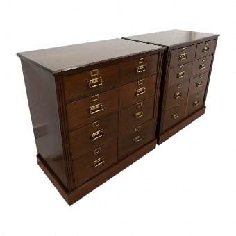 Pair of Walnut Chest of Drawers