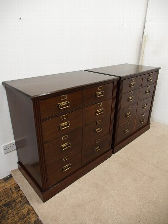 Antique Pair of Walnut Chest of Drawers