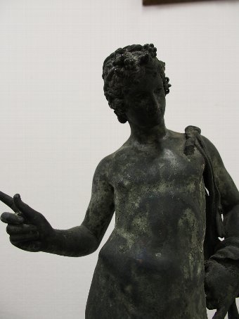 Antique Italian Bronze Statue of Narcissus