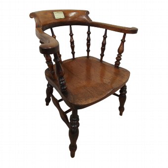 Large Victorian Solid Mahogany Captains Chair
