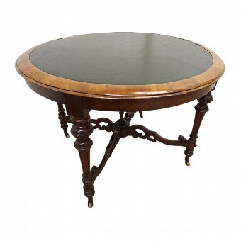 Victorian Circular Walnut Games Table