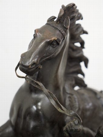 Antique Pair of Bronze Marly Horses