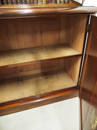 Antique Gothic Style Mahogany Cabinet Bookcase