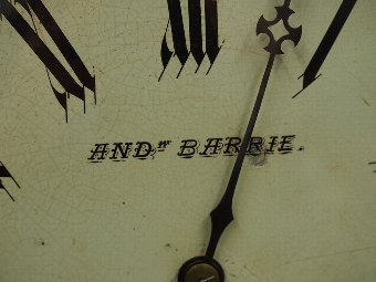 Antique Circular Clock by Andrew Barrie, Edinburgh