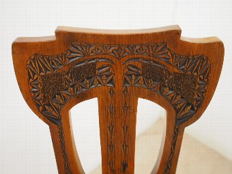 Antique Pair of Similar Art Nouveau Hall Chairs
