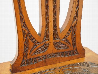 Antique Pair of Similar Art Nouveau Hall Chairs