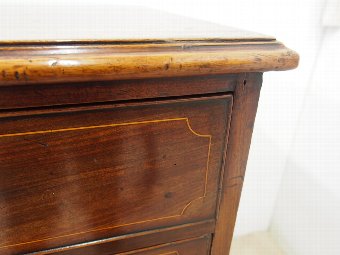 Antique George III Inlaid Figured Mahogany Chest of Drawers
