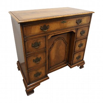 George II Style Walnut Knee Hole Desk