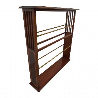 Sheraton Revival Mahogany and Inlaid Shoe Stand