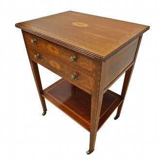 Sheraton Style Marquetry Inlaid Side Table