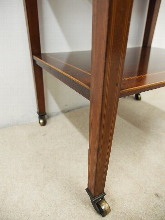 Antique Sheraton Style Marquetry Inlaid Side Table