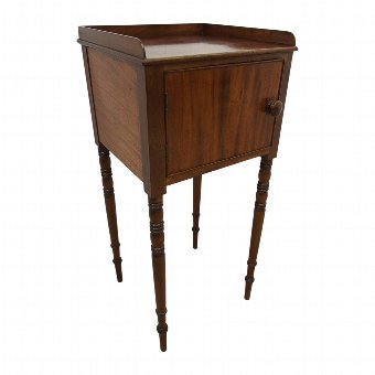 George III Figured Spanish Mahogany Pot Cupboard